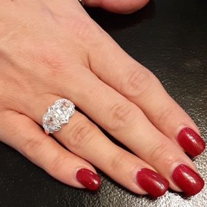 3ctw Lab Created White Sapphire Platinum/925